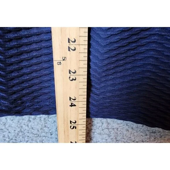 Lands' End Women's High Neck Tankini Swim Top Padded Textured Modest Blue 18W DD - Picture 7 of 11